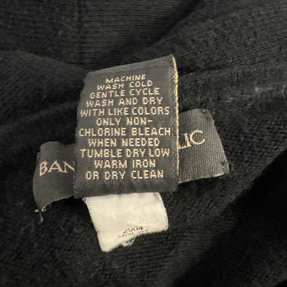 VTG Banana Republic Angora Rabbit Hair Blend Boat Neck Black Sweater Small - Picture 8 of 10